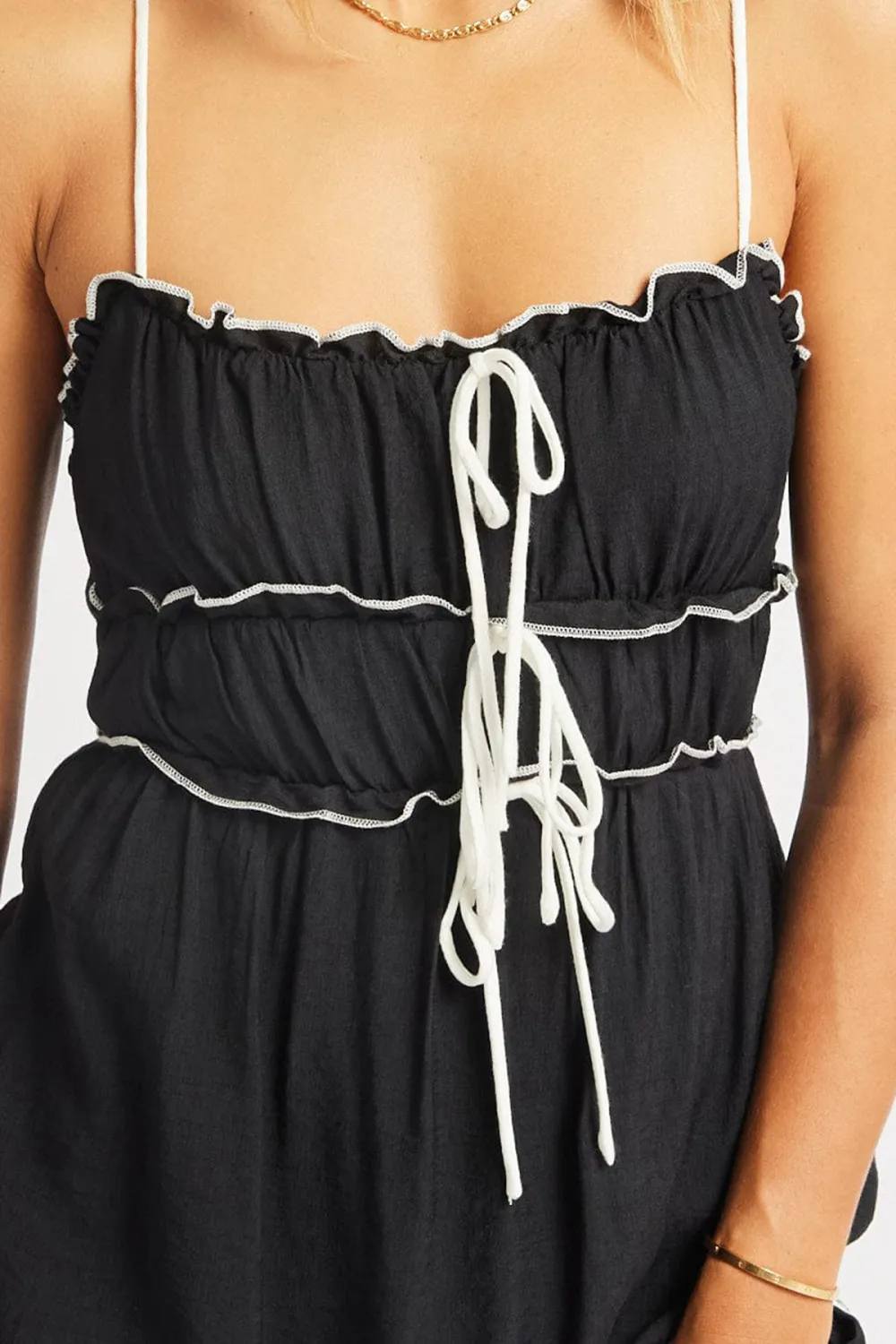 Black Fit And Flare Mini Dress