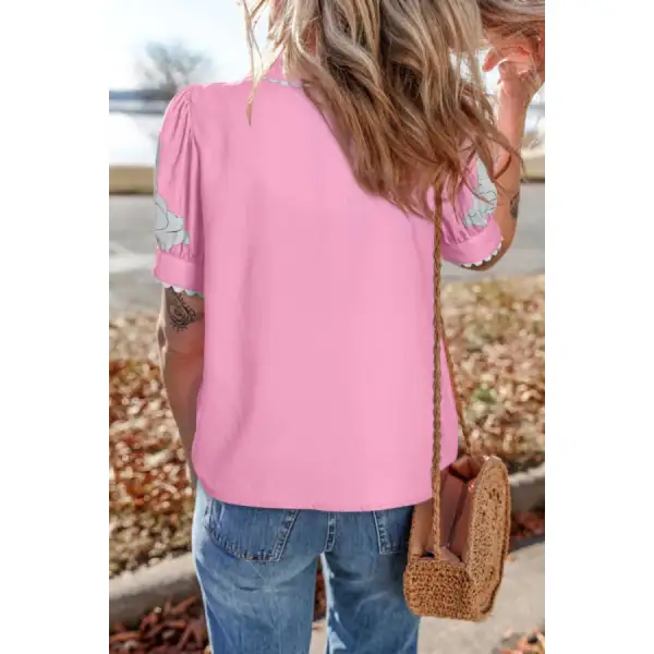 Print Button Down Short Sleeve Shirt