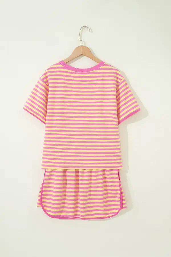 Soft Short Sleeve Relaxed Coordinated Set Shorts
