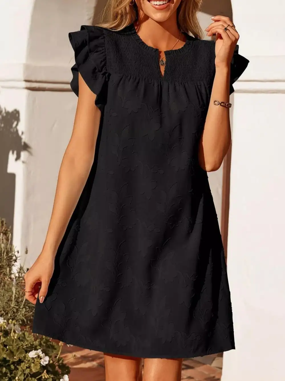 Floral Ruffle Mini Dress