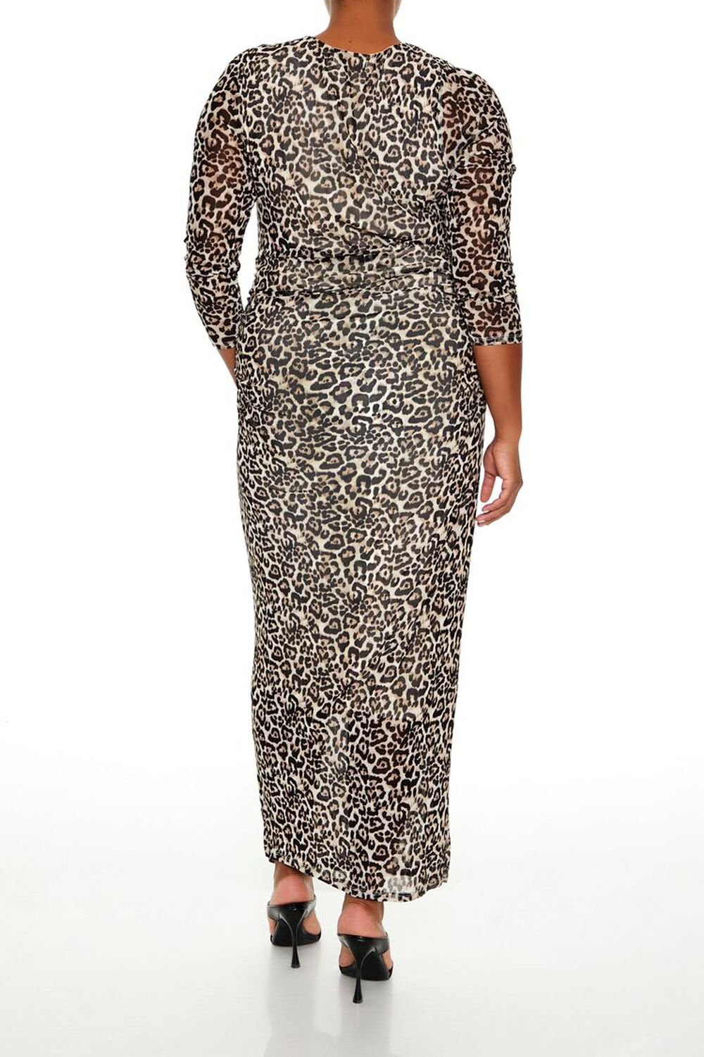 Plus Size Leopard Maxi Dress