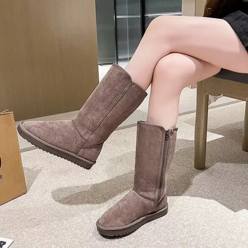 Knee High Boots with Zipper