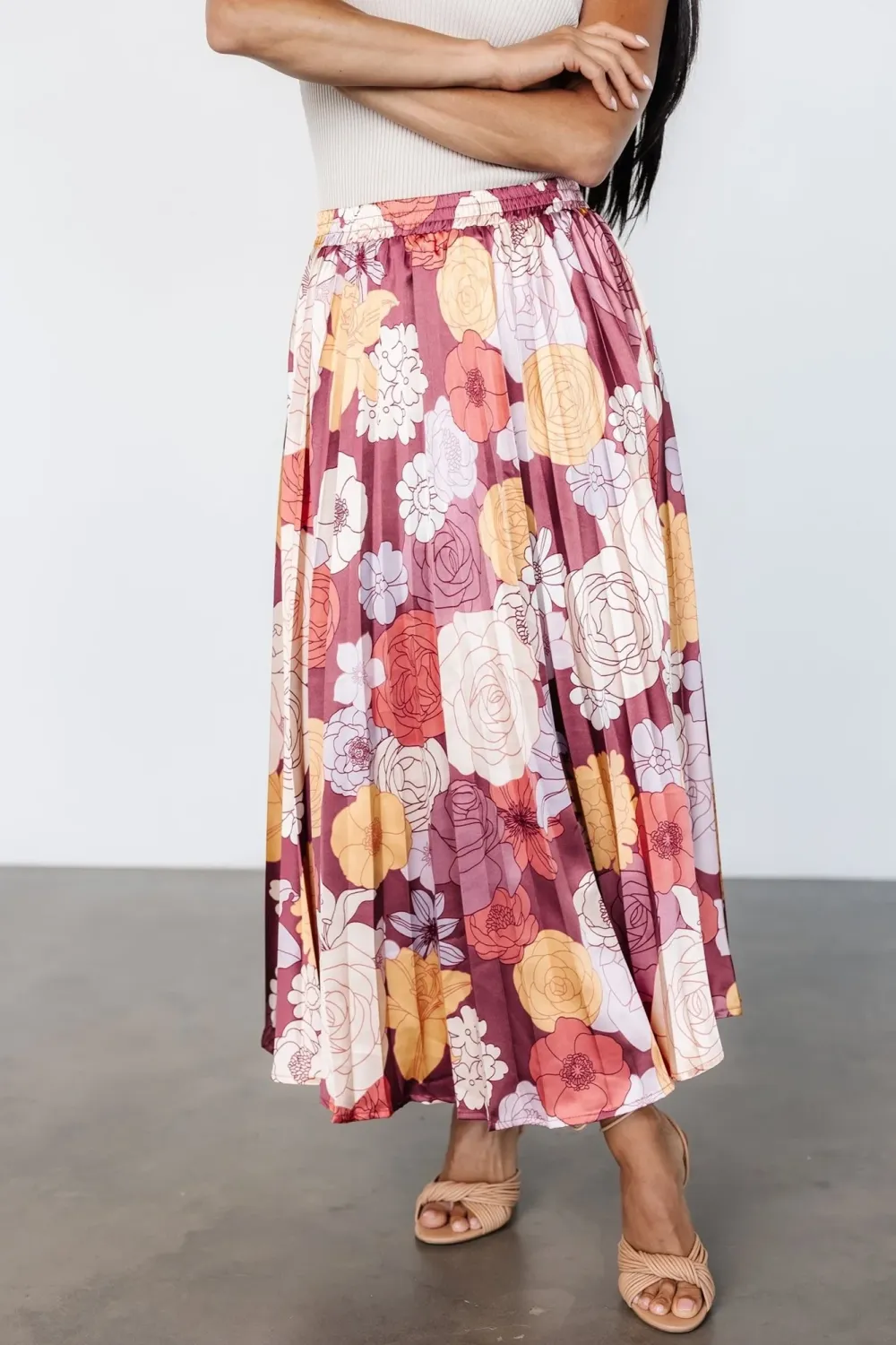 Personalized Art Floral Print Skirt