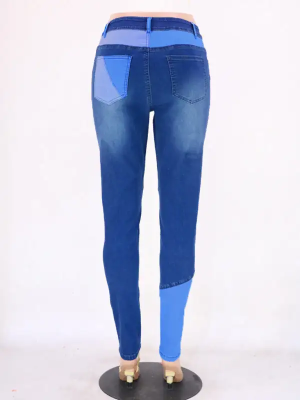 Structured High Waist Skinny Denim Jeans