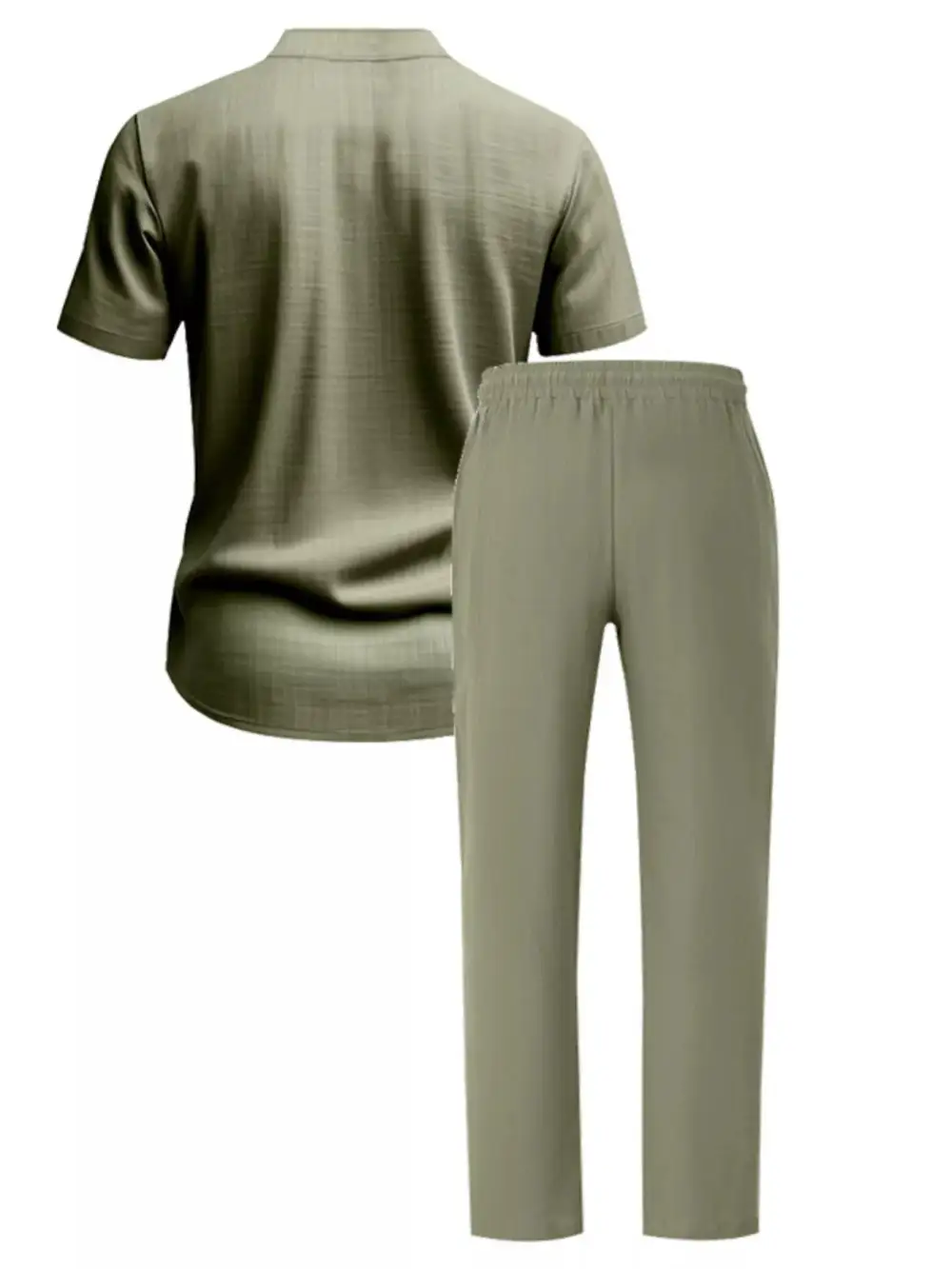 Men's Full Size Casual Button Up Short Sleeve
