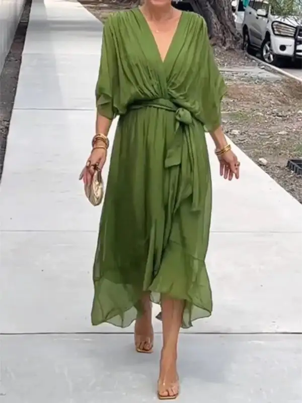 Easy Fit Midi Clean Line Dress