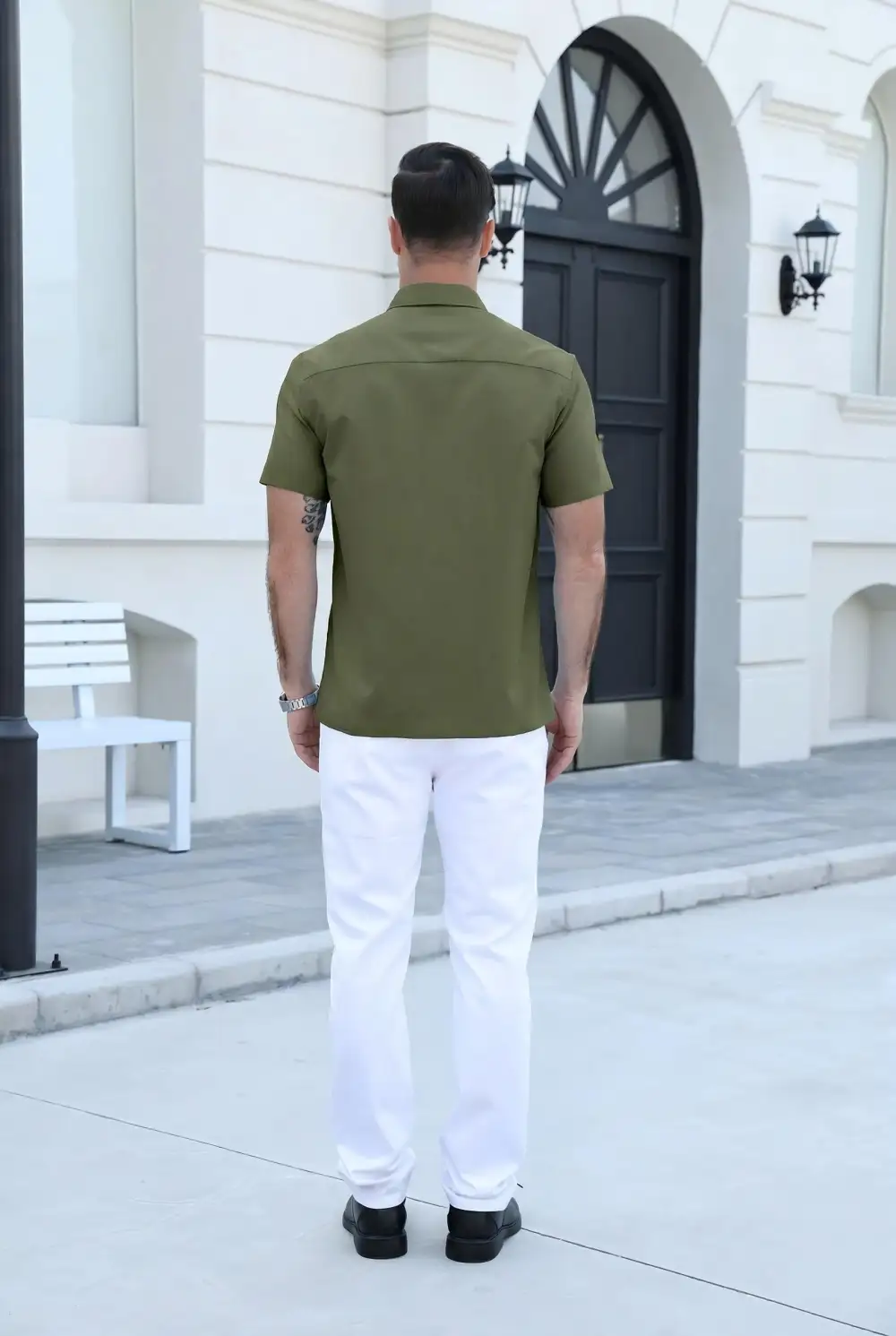 Casual Button Down Short Sleeve Dress Shirt