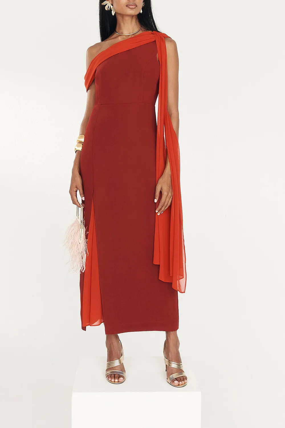 Women's Same Color Shoulder Straps Dress