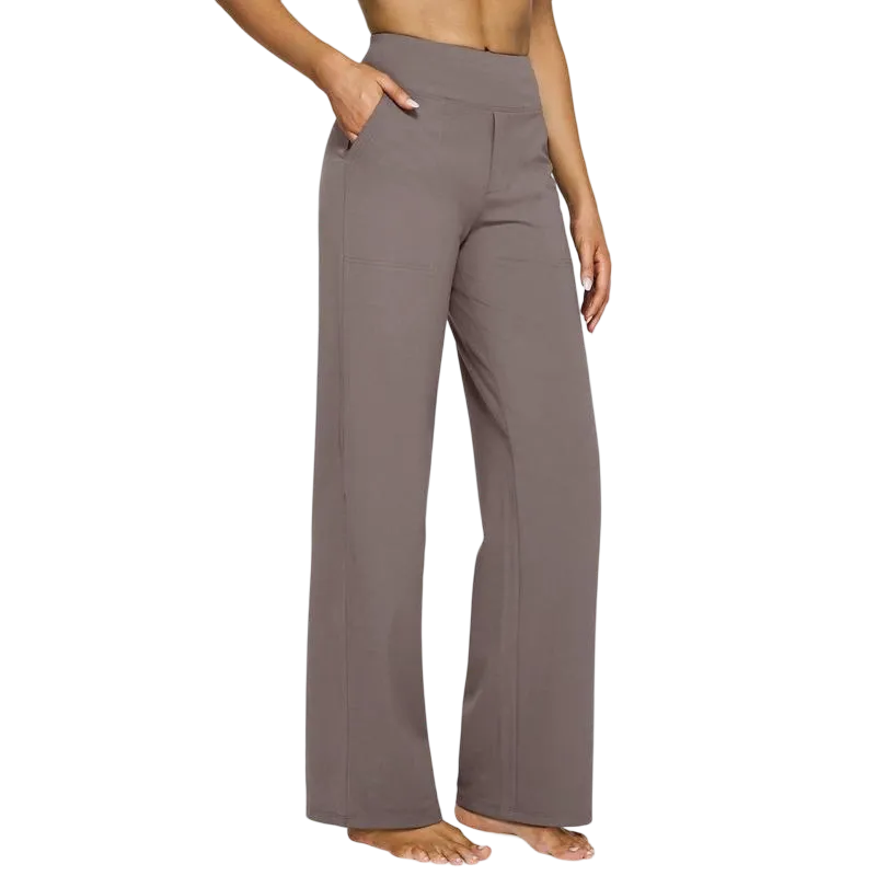 Loose High-Waist Business Casual Pants Yoga Pants Women Wide Leg Pants with Pockets Comfortable Athletic