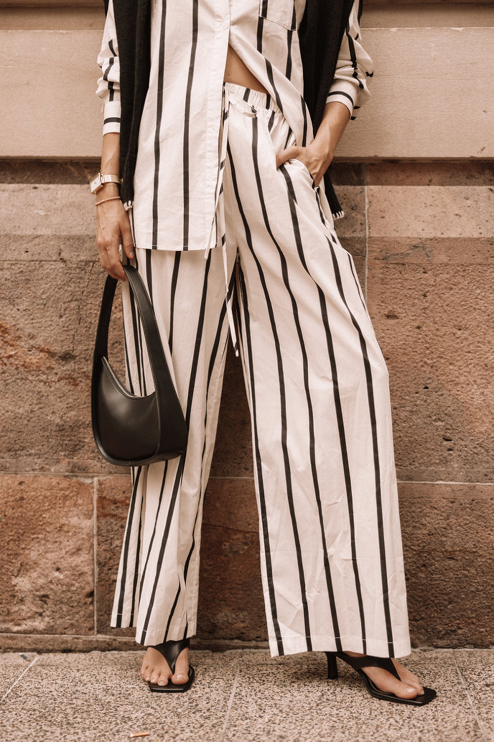 LEISURE CREAM STRIPE PANT
