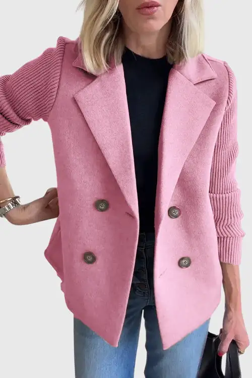 Double-Breasted Structured Blazer