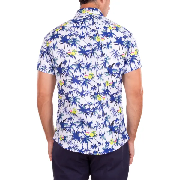Tonal Short Sleeve Button Shirt