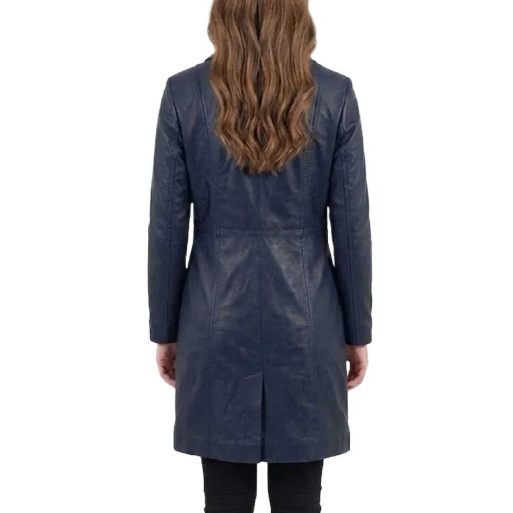 Mid Length Sheepskin Trench Coat