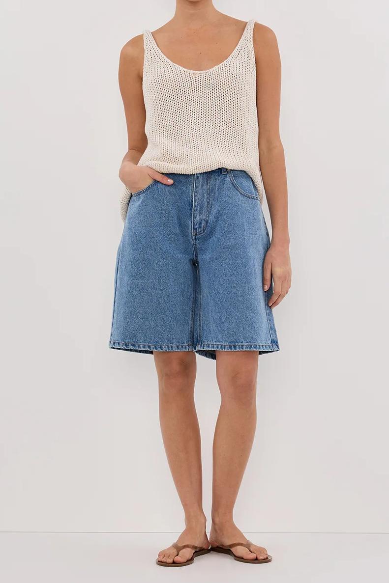 BLUE BERMUDA DENIM SHORT