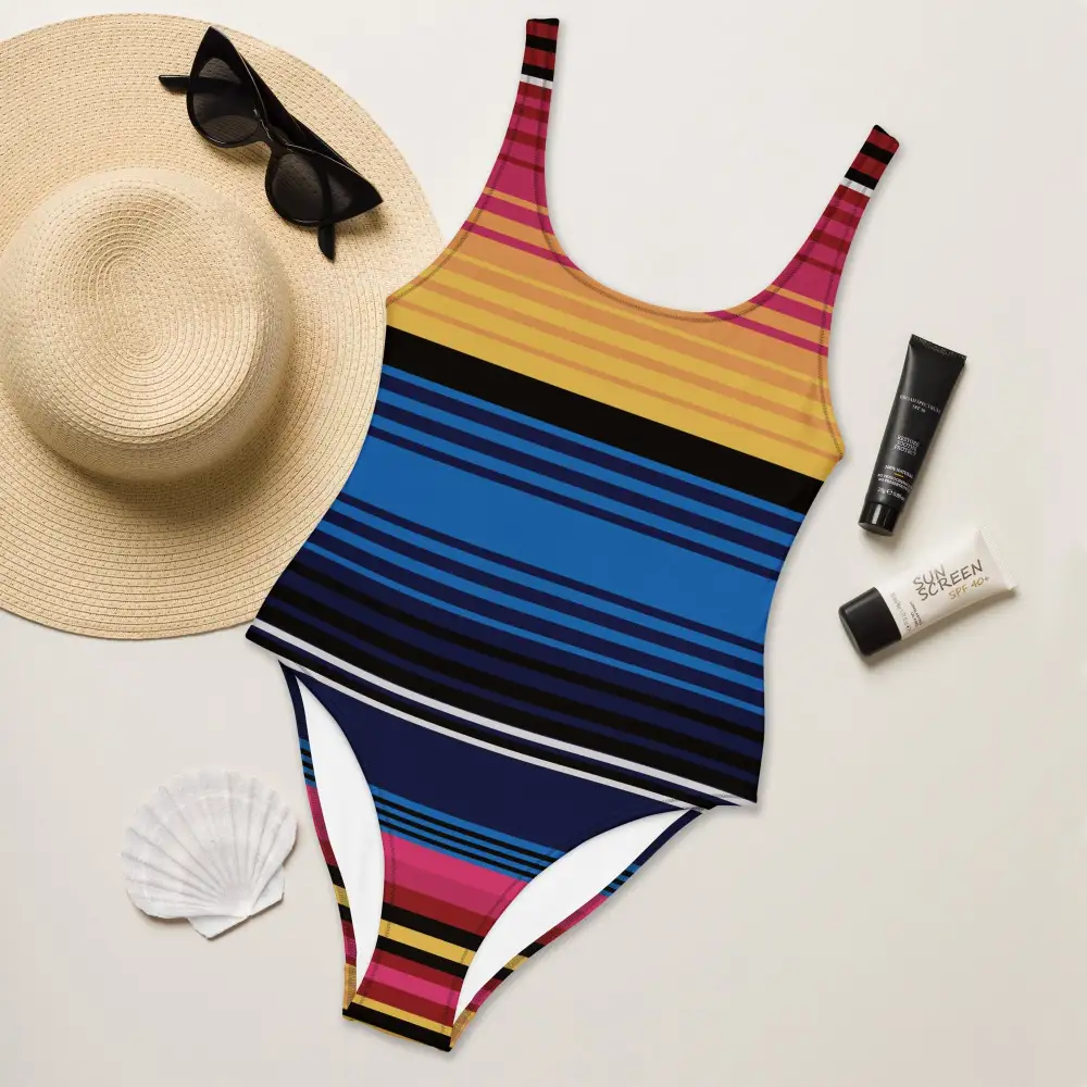 Clean-Shape One-Piece Swimsuit
