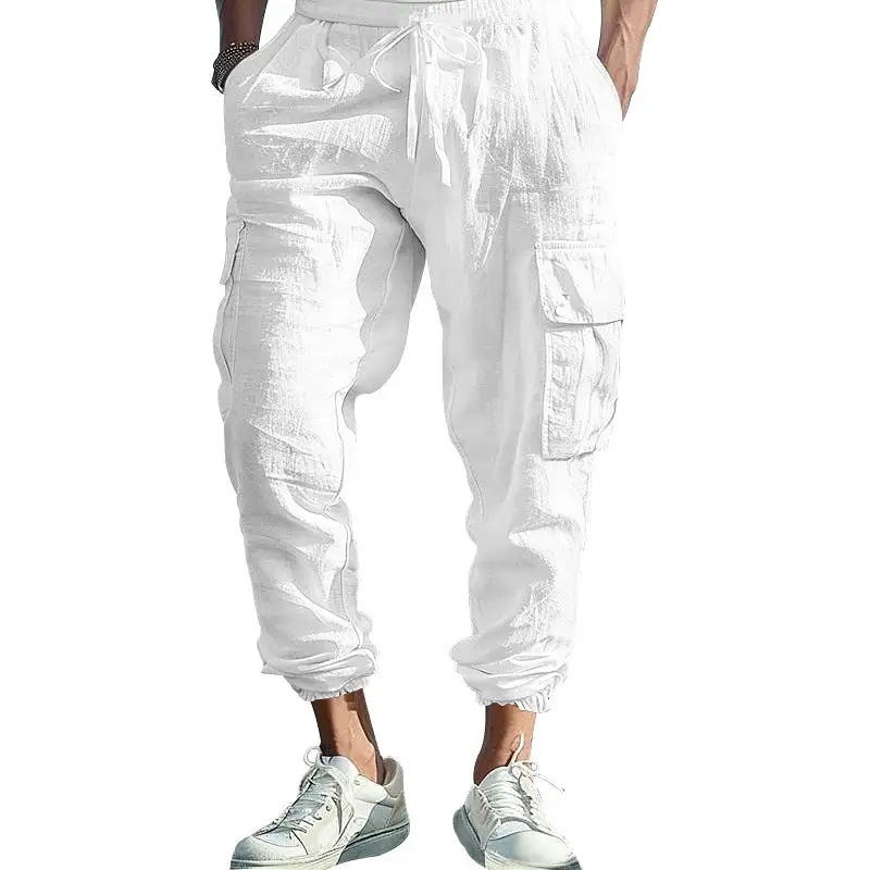 Men's Casual Cargo Waistband Pockets Cargo Pants