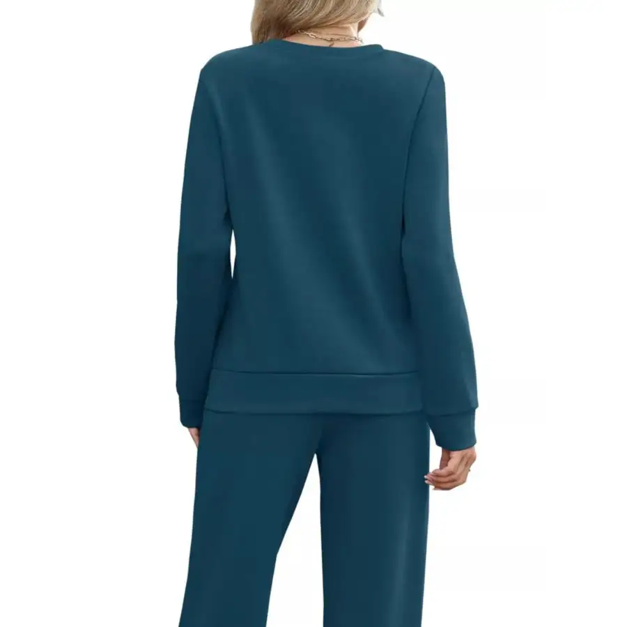 Casual Long Sleeve Top and Pants Set