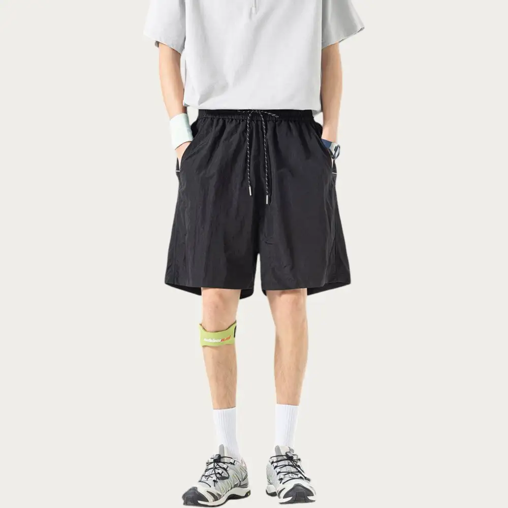 Drawstring Side-Pocket Lightweight Men's Athletic Shorts