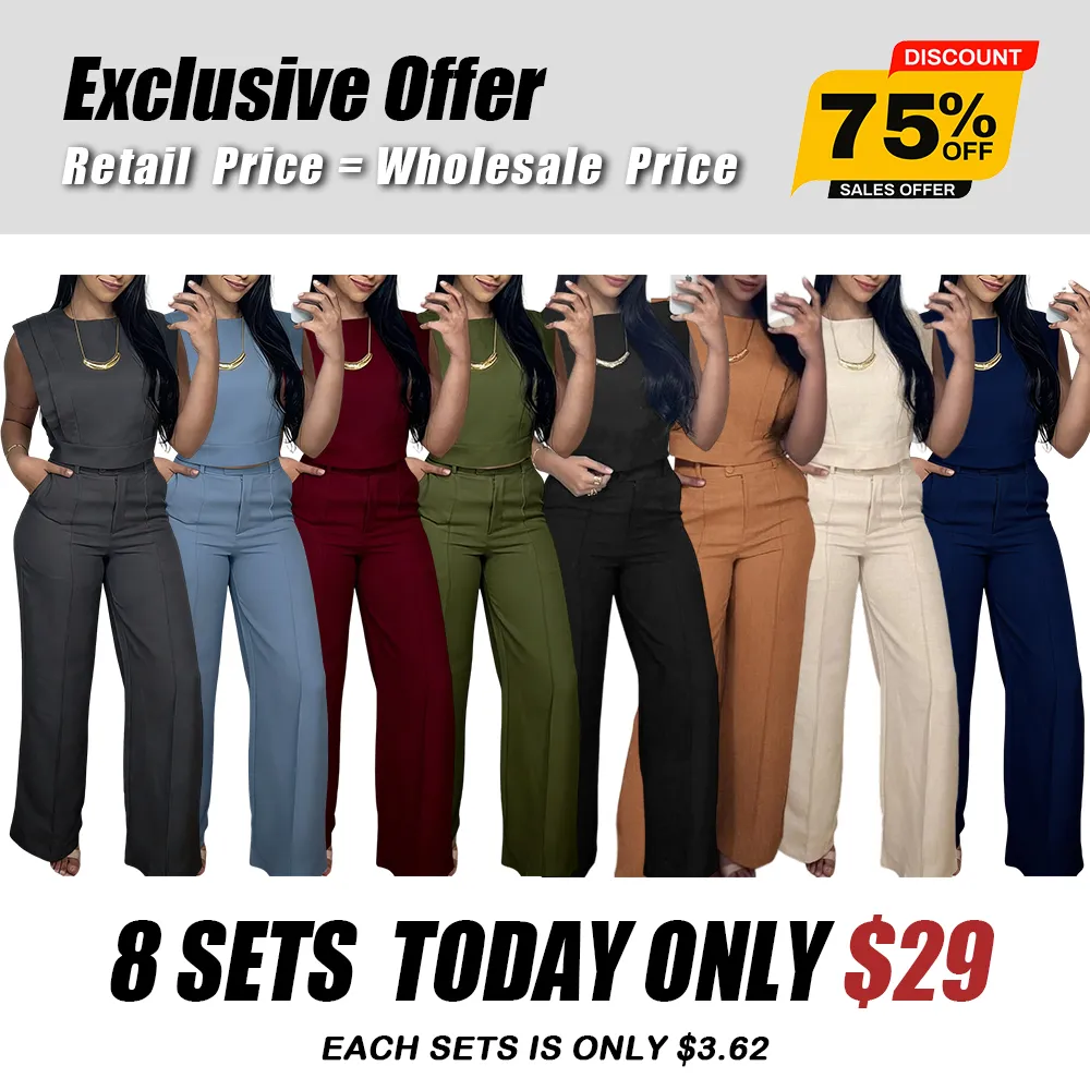 Women's Crop Top and Pocket Pants Set