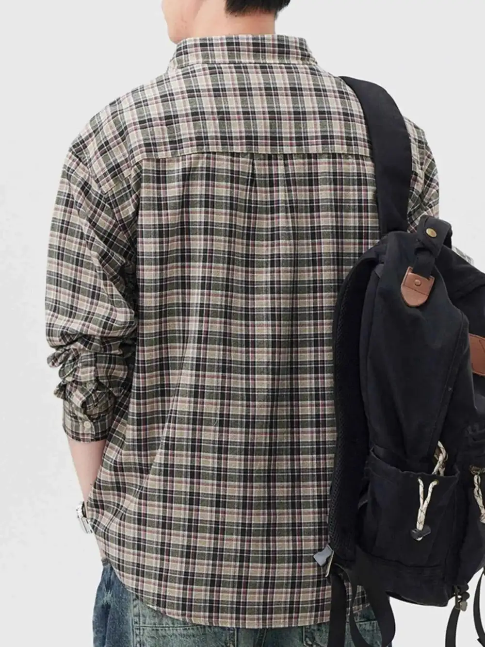 Plaid Button Up Long Sleeve Shirt