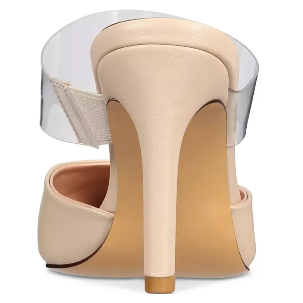 Faux Leather Pointed Toe Stiletto Pumps
