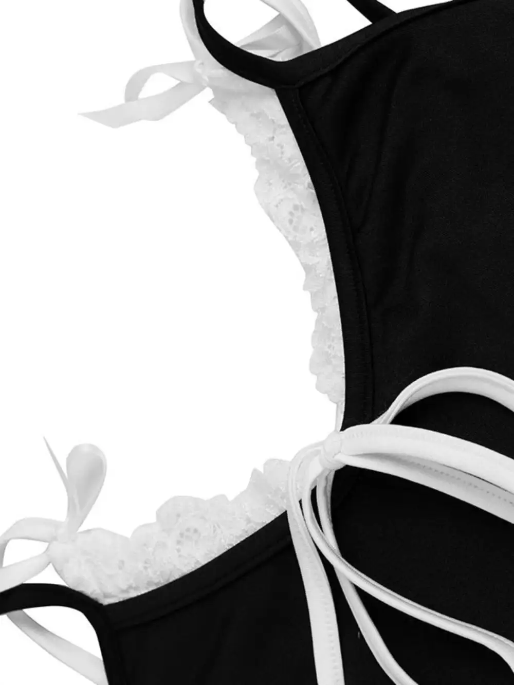 Lace Trim Tie Front Capri Jumpsuit