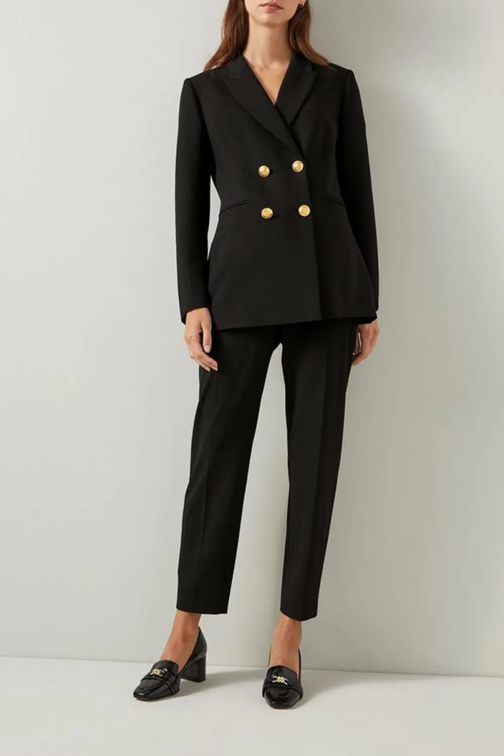 Black Double Breasted Tailored Blazer