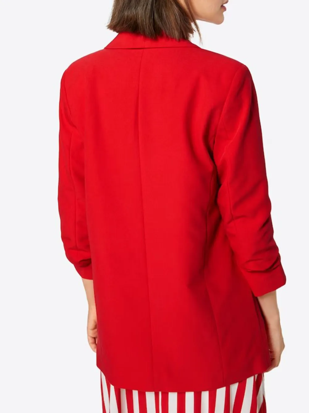 Red Plain Colored Soft Feel Blazer