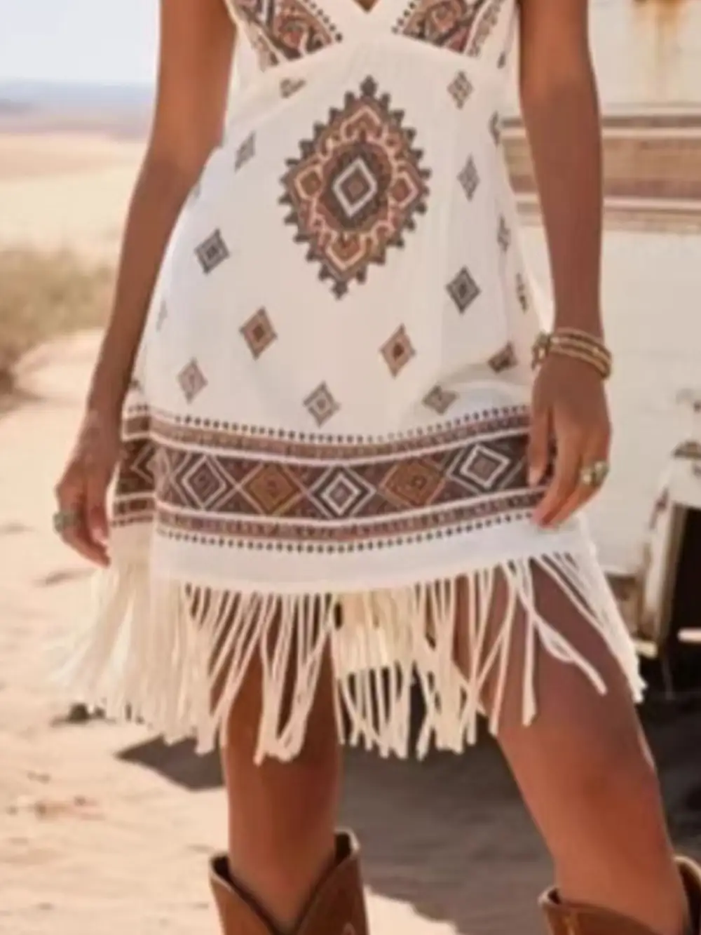 Geometric Print Mini Dress