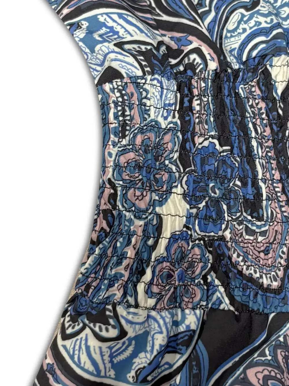 Smooth Finish Printed V Neck Maxi Dress