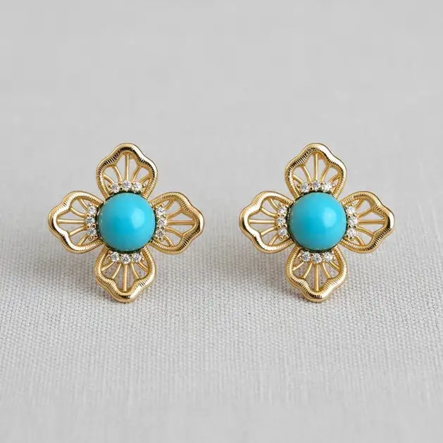 Filigree Blossom Stud Earrings