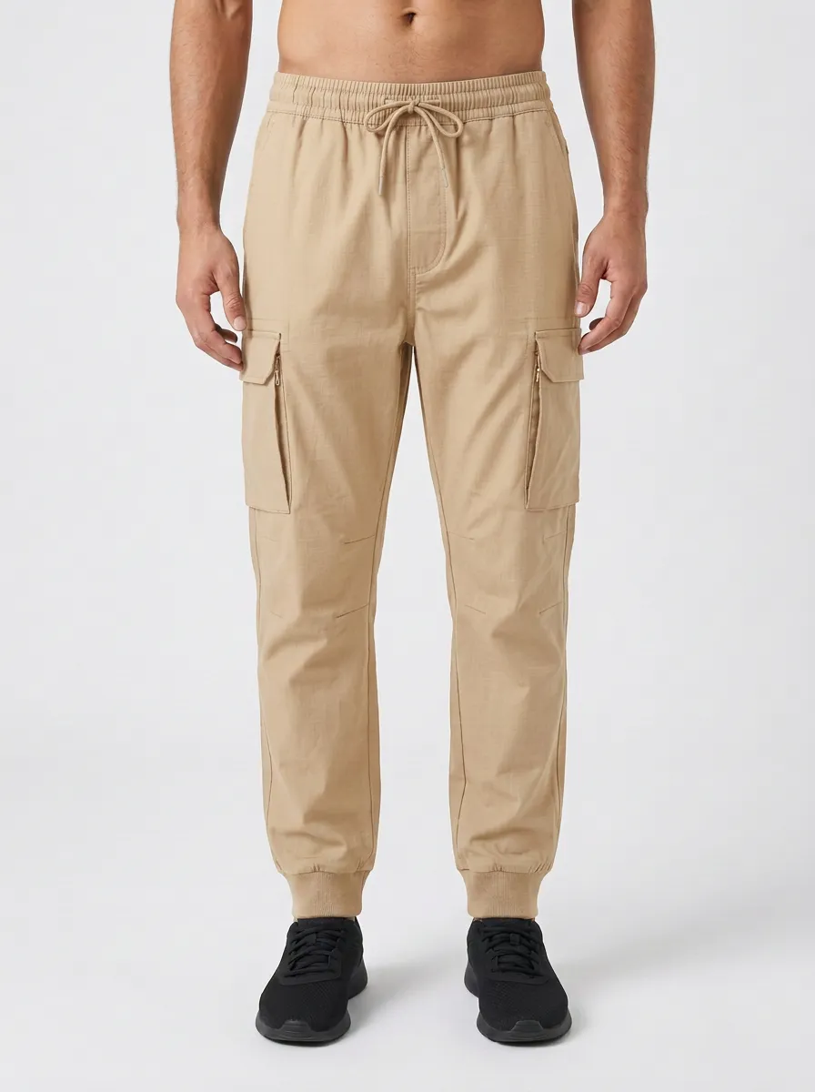 Relaxed Multi-Pocket Printed Men's Cargo Pants