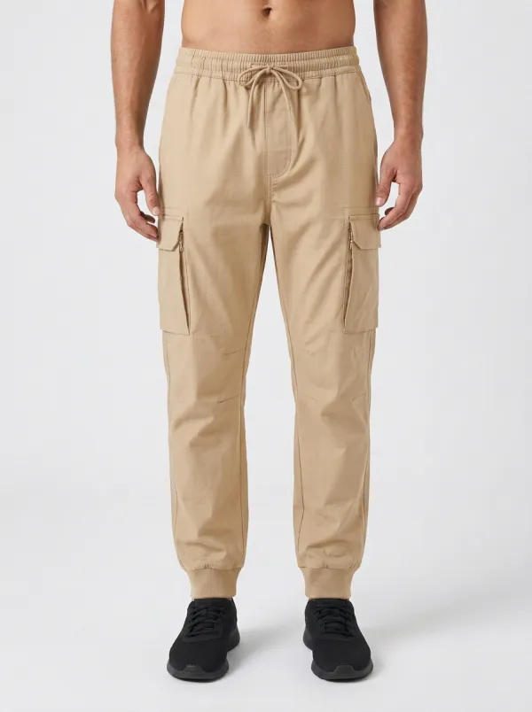 Relaxed Multi-Pocket Printed Men's Cargo Pants