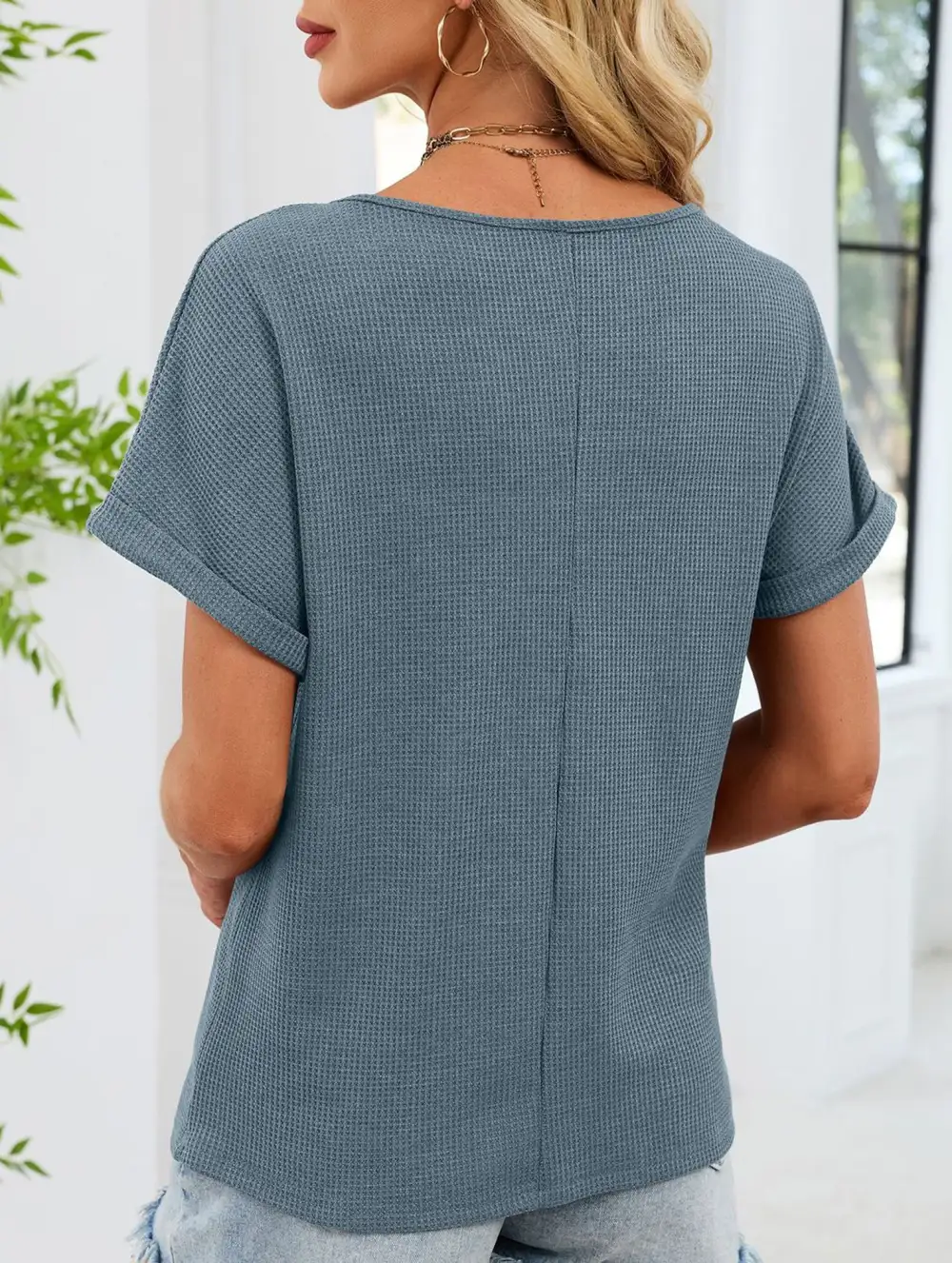 Lace Trimmed Loose Fitting Tee