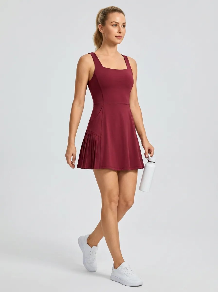 Women's Flowing Motion Tennis Sleeveless Sport Dress