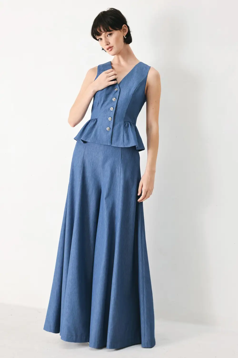 Sequin Wide Leg Casual Pants