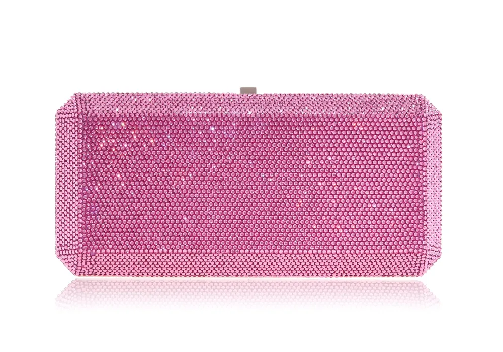 Detailed Slim Rectangle Embellished Clutch