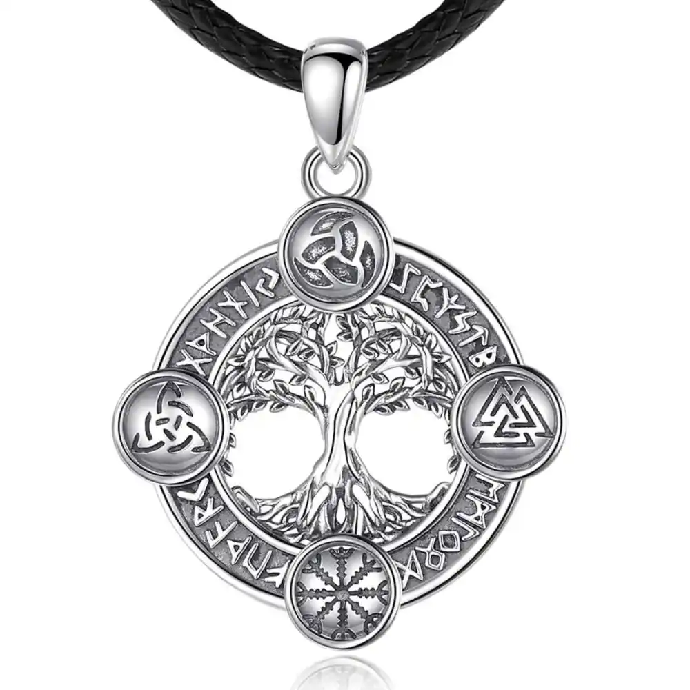 Men's Yggdrasil Pendant Celtic Knots Necklace