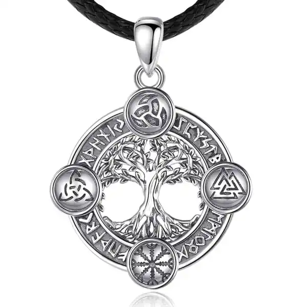 Men's Yggdrasil Pendant Celtic Knots Necklace