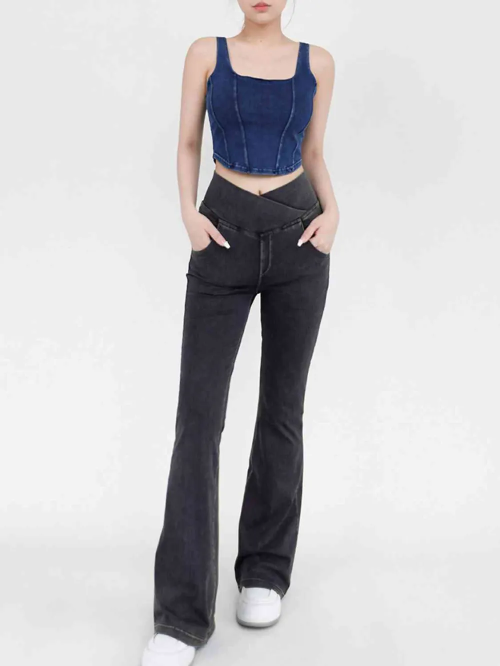 Short Sleeve Balanced Fit Denim Jeans