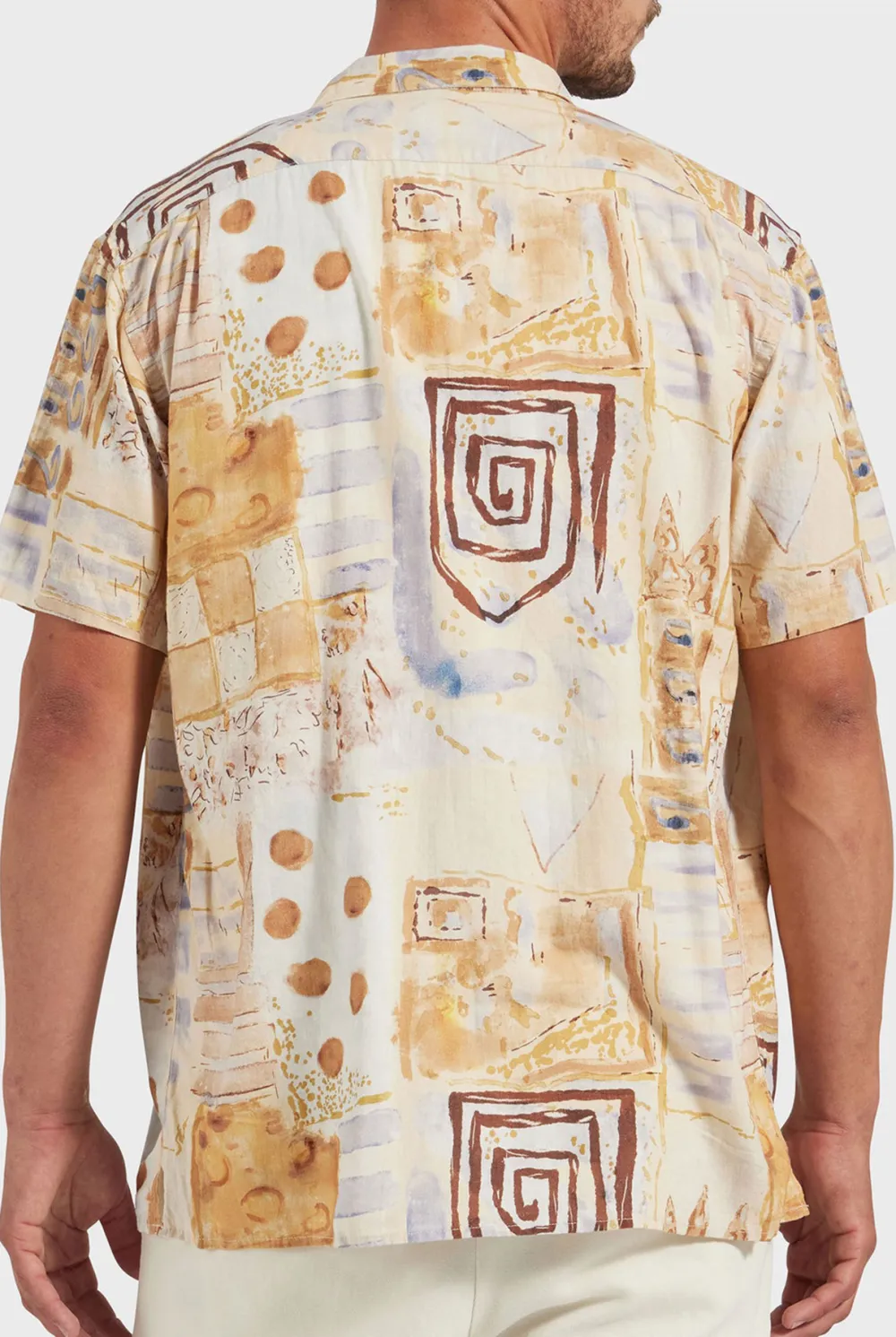 Vintage Inspired Print Short Sleeve Shirt