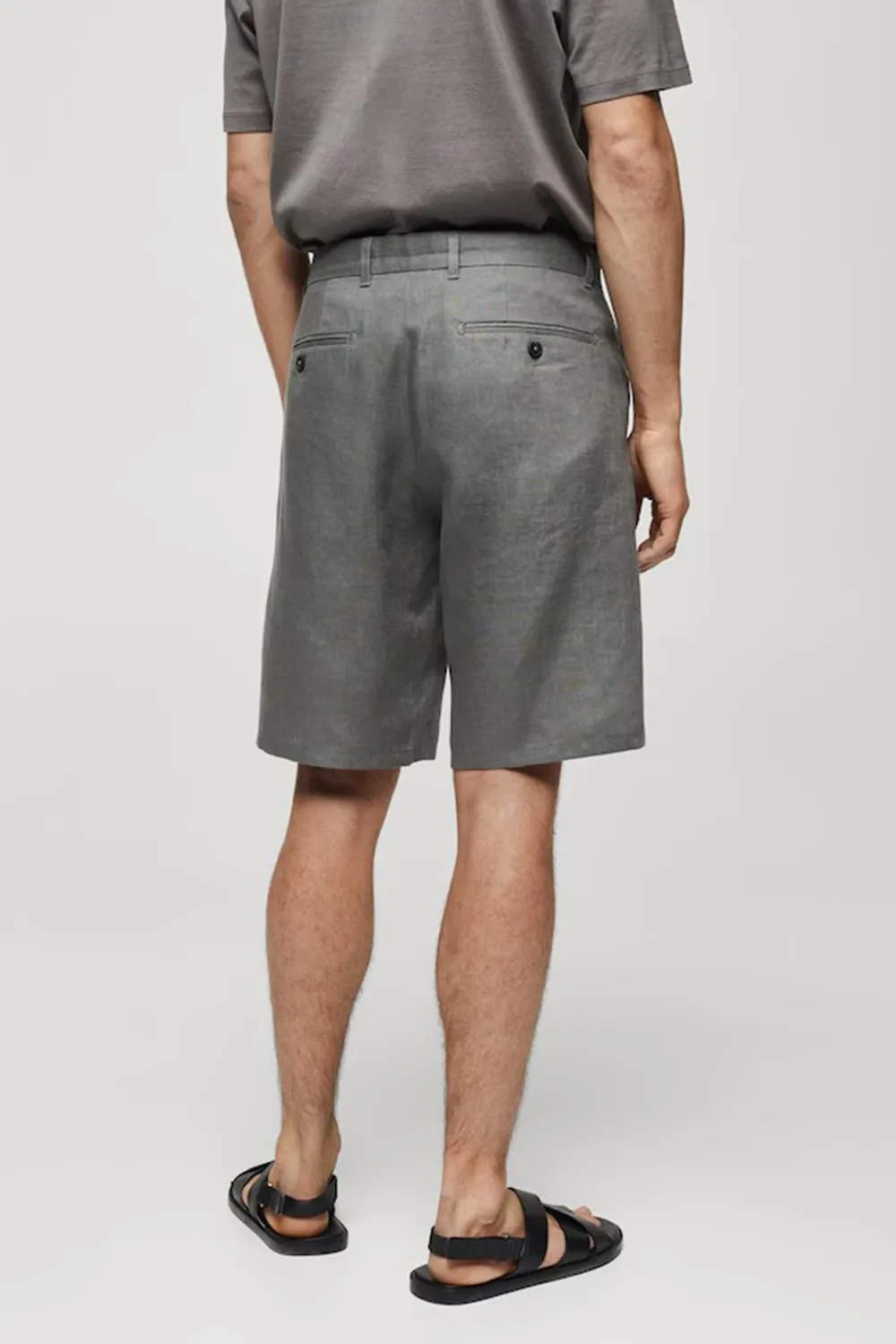 Slim-Fit 100% Linen Shorts