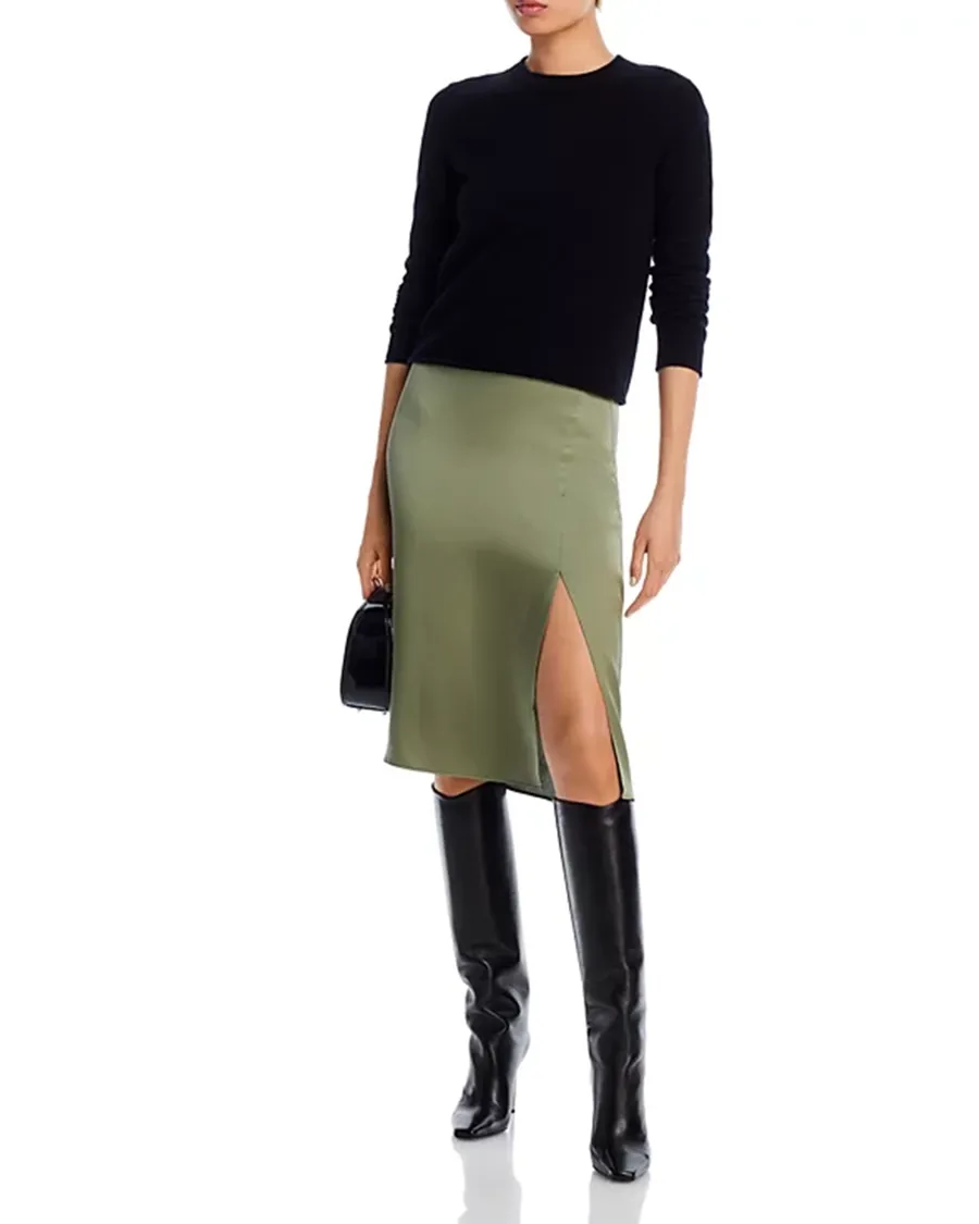 Casual Style Rolled Edge Cashmere Sweater