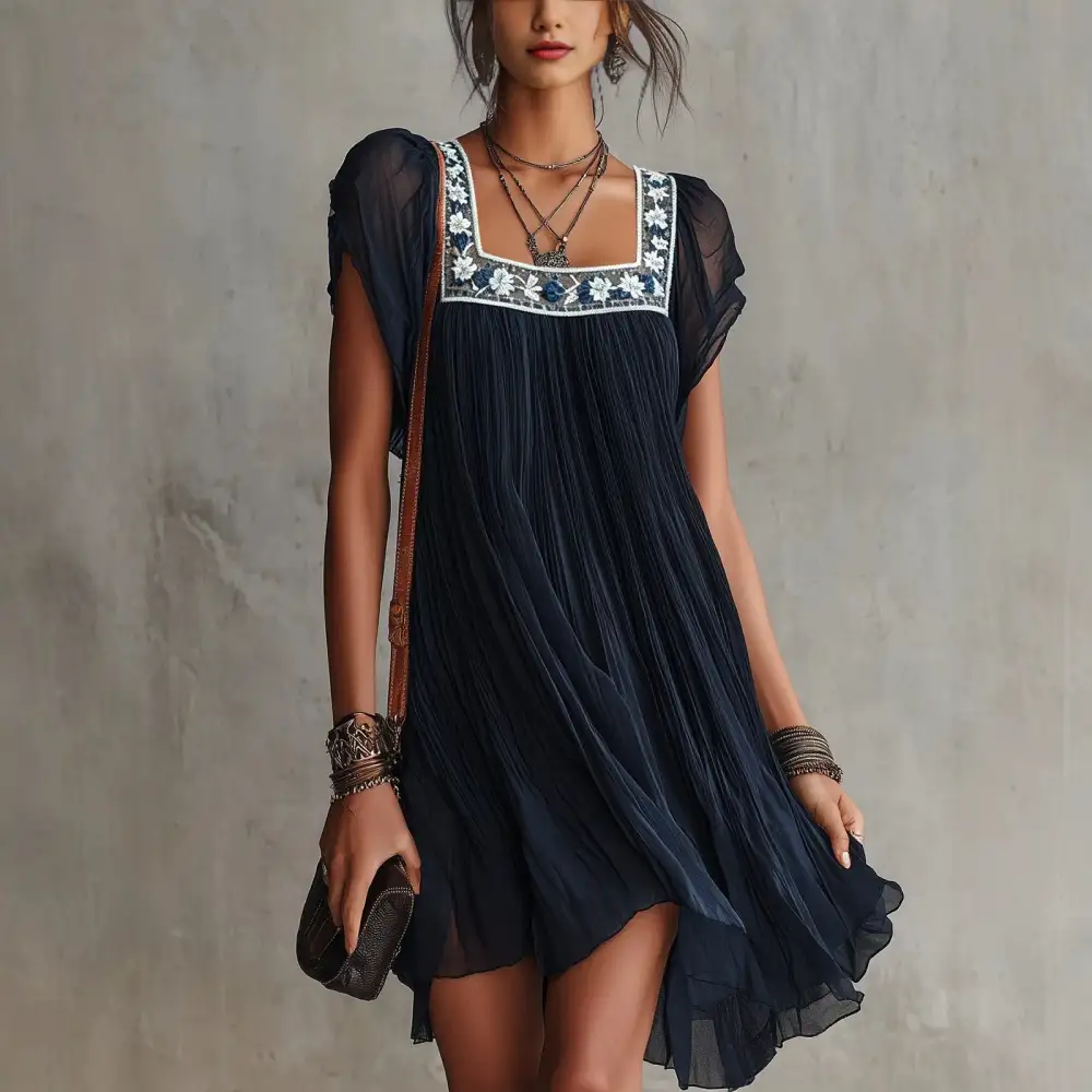 Loose Fitting Mini Dress