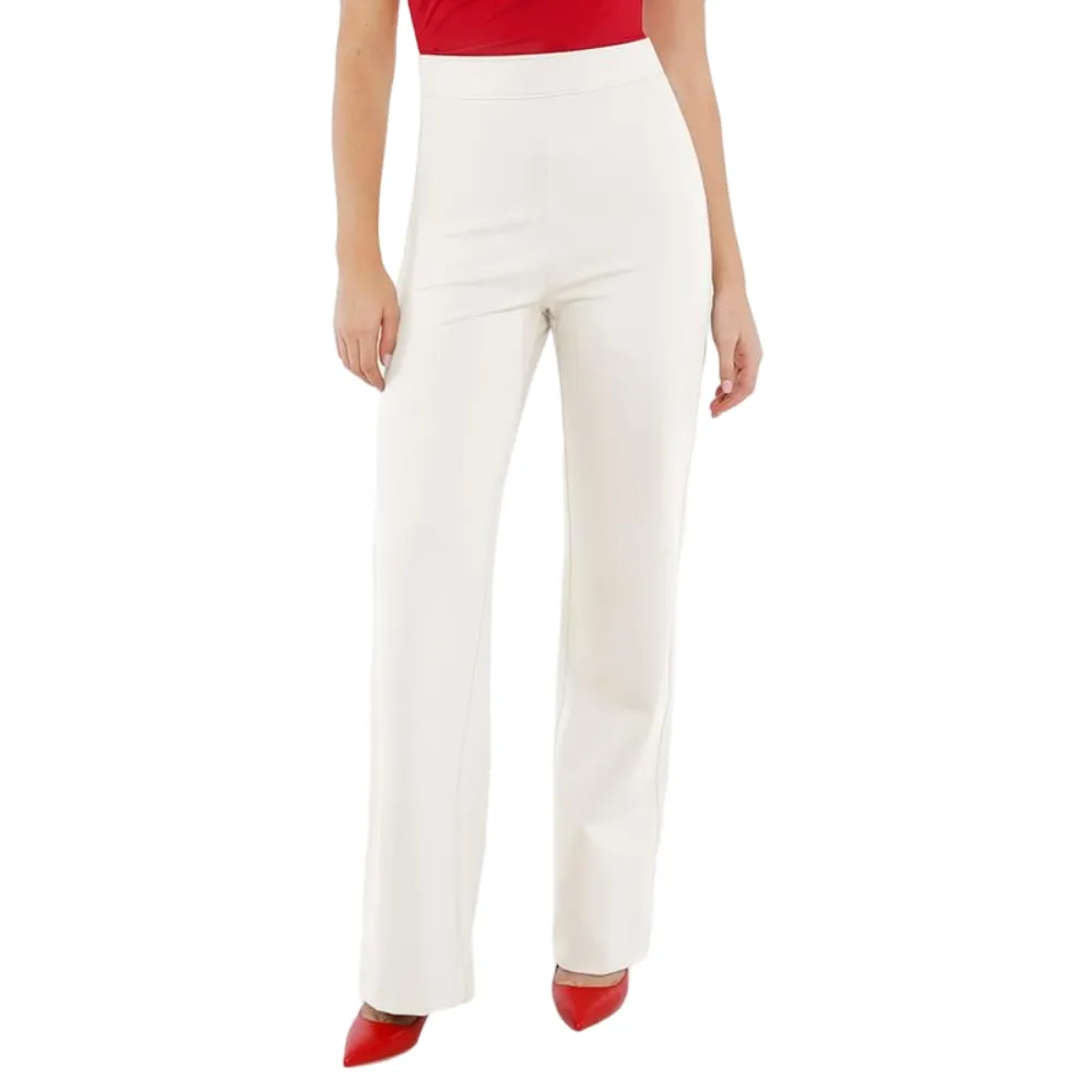 Shapewear Executive High Waisted Wide-Leg Ponte Pants with Tummy Control