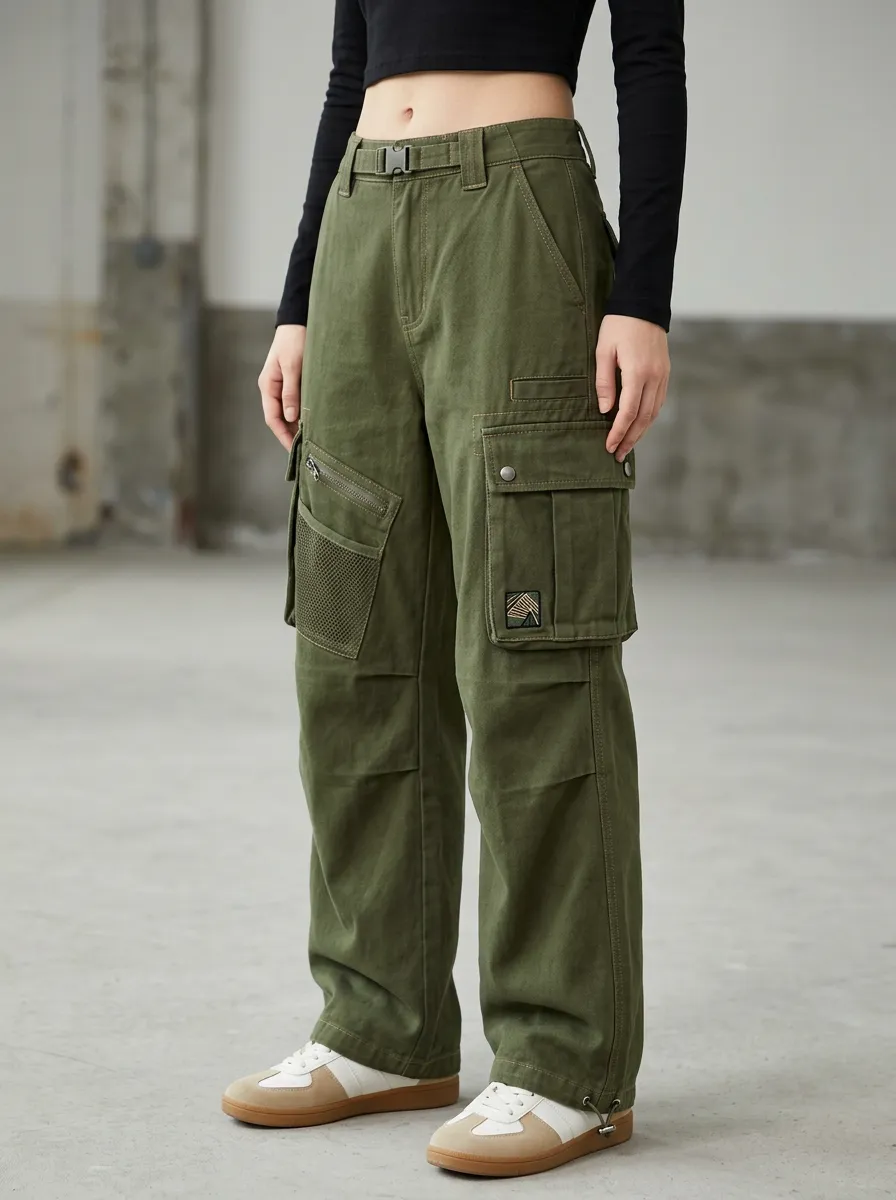 Core Mountain Graphic Multi Pocket Style Women's Multi Pocket Cargo Pants