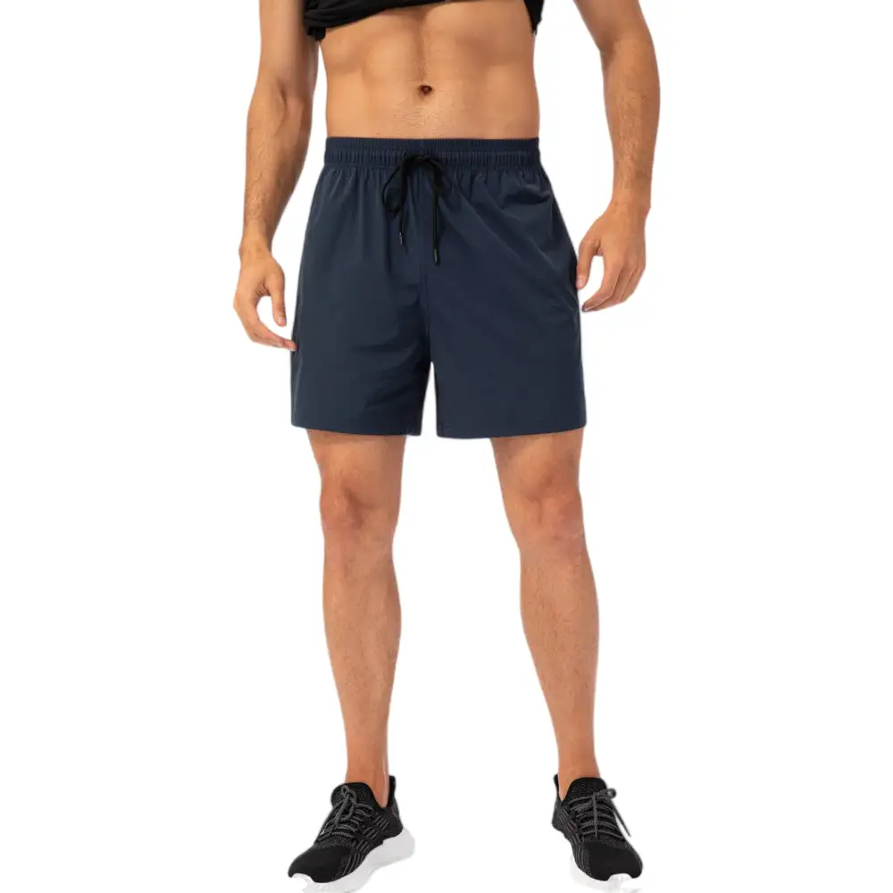 Relaxed Drawstring Elastic-Waist Side-Pocket Lightweight Men's Athletic Shorts