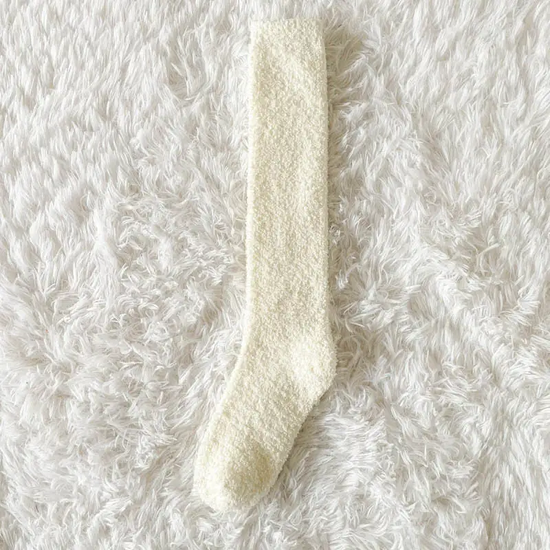 Thick Coral Fleece Leg Warmers