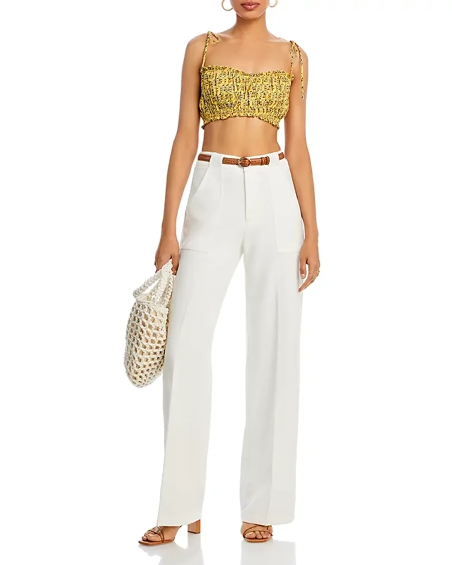Belt Loops Wide Leg Pants