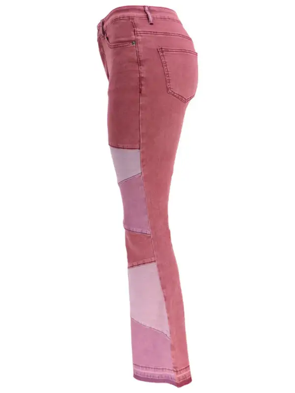 Flare Leg Washed Denim Jeans